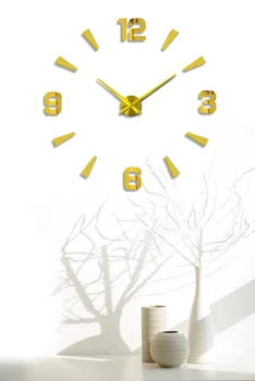 Didelis Sieninis Laikrodis Kvarcinis 3D 