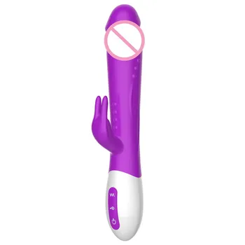 Didelė Įkrovimo G Spot Dildo Rabbit Vibratorius Klitorio Stimuliatorius Clit Vibracijos AV Massager Suaugusiųjų Sekso Žaislas Sekso Produktas