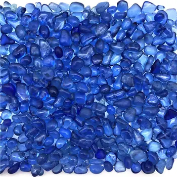 Didmeninė 50g 7-10mm Mėlyna Žvyro Spalvos Glazūra Kristalų Buda Akvariume Akmenys Dekoro Kvarco Kristalai