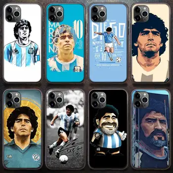 Diego Maradona Telefono dėklas skirtas iPhone 8 7 6 6S Plus X 5S SE 2020 XR 11 12 Pro mini pro XS MAXSoft Telefono Dangtelį