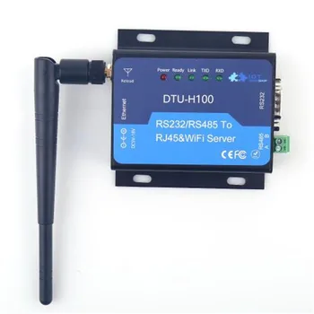 DTU H100 Serijos Serverio Pramonės Wifi modulis, RoHs, WIFI UART RS232 RS485 į RJ45 Konverteris Ethernet Sąsaja STA Nemokamas Pristatymas