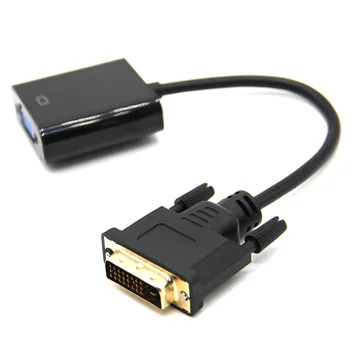 DVI į VGA Adapteris, Kabelis, 1080P DVI-D, VGA Kabelis 24+1 25 Pin DVI Vyrų 15 Pin VGA Female Video Konverteris, skirtas PC Ekranas