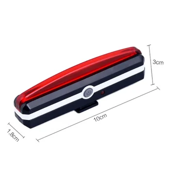 Dviračio Galinis Žibintas Uodega Įspėjimo Apšvietimo USB Įkrovimo Kalnų Dviračiai ABS Inžinerijos plastiko nuo balnelio iškyšos Rėmo Dviračiu Įrankis