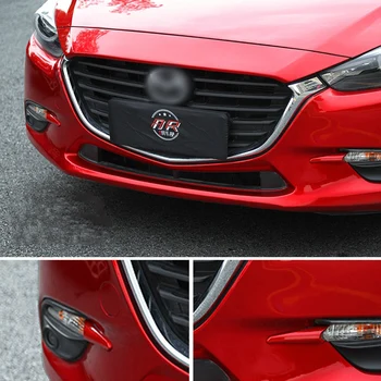 Dėl 2017 2018 Mazda Axela Automobilių Reikmenys Priekiniai Rūko Žibinto Apdaila Dienos Šviesos Juostelės Lipduką ABS Chrome