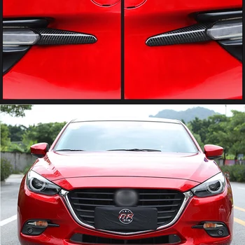 Dėl 2017 2018 Mazda Axela Automobilių Reikmenys Priekiniai Rūko Žibinto Apdaila Dienos Šviesos Juostelės Lipduką ABS Chrome