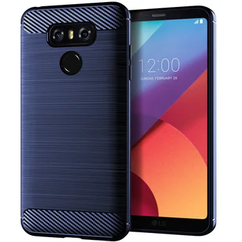 Dėl LG G6 Atveju, Minkštas Anglies Pluošto Telefoną Atveju LG G6 5,7 Colio Dangtis atsparus smūgiams Bamperis Pilnas Apsaugos Silikono