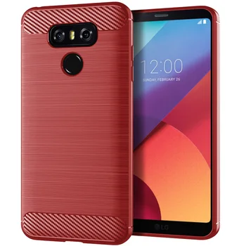 Dėl LG G6 Atveju, Minkštas Anglies Pluošto Telefoną Atveju LG G6 5,7 Colio Dangtis atsparus smūgiams Bamperis Pilnas Apsaugos Silikono