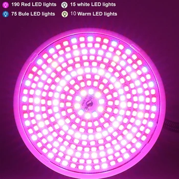 E27 290 LED Full spectrum Augalų Augimo Lempos viduje išmetamų Šiltnamio efektą sukeliančių Daržovių X6HD