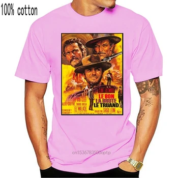 Eastwood Marškinėliai Filmo Plakate Geras, Blogas ir Bjaurus Atsitiktinis Vyrų Outwears Populiarus Dizainas Hip-Hop Anime Vyrų, Kad Marškinėliai