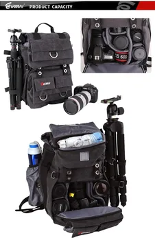 EIRMAI SD02 vandeniui drobė maišelis peties profesinės individualų gėlių drobės kuprinė Canon Nikon Sony, Olympus 