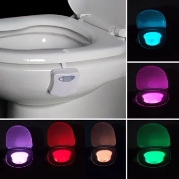 Enjoydeal 2VNT LED Tualetas šviesos naktinė lempa Smart Vonios kambarys, Tualetas šviesos Sėdynės Jutiklis Lempos naktinė lempa-Kūno Judėjimo Įjungta/Išjungta
