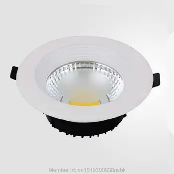 Epistar Lustas 3 Metų Garantija, CE, RoHS 15W Pritemdomi LED Žemyn Šviesos COB LED Downlight Embedded Lubų Vietoje, Lemputės, Apšvietimas