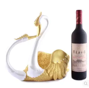 Europos kūrybos vintage stiliaus cygnet vyno stendas kambarį vyno butelių lentyna dervos nustatyti šiuolaikinio meno