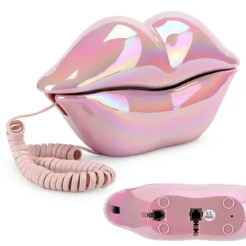 Europos Stiliaus Laidinio Telefono Corded Juokinga Lūpų Formos Laidiniu Telefonu Namų Ofiice Dovana Moterims