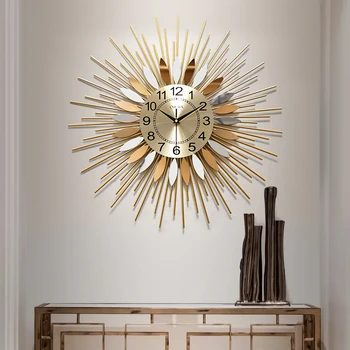 Europos stilius šviesos prabanga kambarį namuose laikrodis kūrybinių mados tendencija išjungti saulės sieninis laikrodis asmenybės sienos žiūrėti LX110511