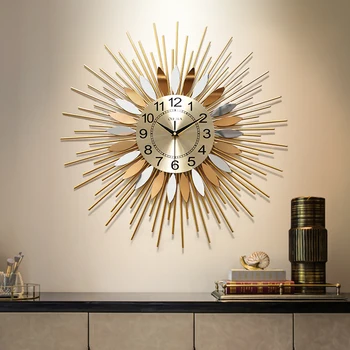 Europos stilius šviesos prabanga kambarį namuose laikrodis kūrybinių mados tendencija išjungti saulės sieninis laikrodis asmenybės sienos žiūrėti LX110511