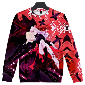 Fate/stay night Hip Pop 3D O-kaklo Palaidinukė Harajuku Mielas Outwear Aukštos Kokybės Megztinis Apvalios Apykaklės Rudens Žiemos Spausdinti