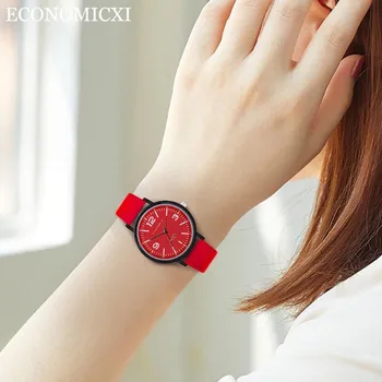 Femme Prabanga Raudona Laikrodžių Mados Kvarcinius Laikrodžius 