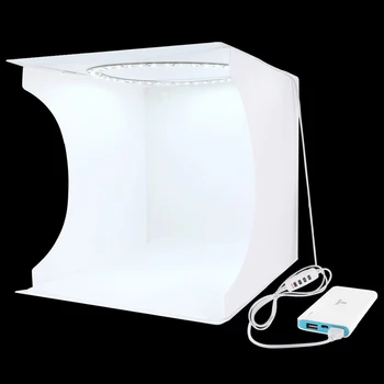 Fotografija Švieslentę Studija Fotografavimo Palapinė rinkinys su LED Žiedas Ir 6 Spalvų Backdrops 30cm Sulankstomas Mini Foto Studija Dėžutę