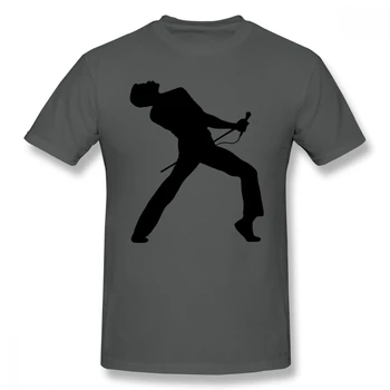 Freddie Mercury Siluetas Vyrų Pagrindinio trumpomis Rankovėmis T-Shirt Juokingi Grafikos R195 T-shirts Eur Dydis