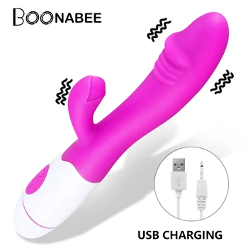 G Spot Dildo Vibratorius USB Įkrovimo sekso žaislai Moterims Makšties Orgazmas-Klitorio Stimuliatorius žaislai Suaugusiems Moterų Massager