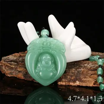 Gamtos Raižyti Kristalų Aukštos Kokybės Unikalų Green Crystal Reiki Buda Laimingas Amuletas Pakabukas Karoliai Moterys Vyrai Galia Papuošalai NAUJAS