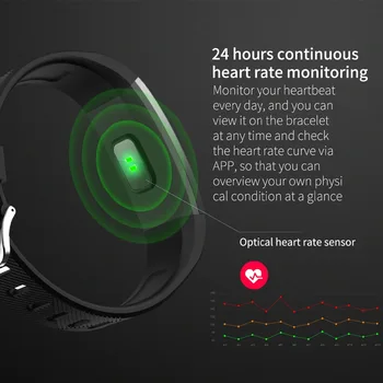Gamyklos Naujas C11 Smart Apyrankę Širdies ritmo Monitorius Stumti Pranešimą 