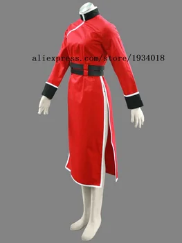 Gintama Cosplay Kagura Raudona Cosplay Kostiumas, pagamintas pagal Užsakymą