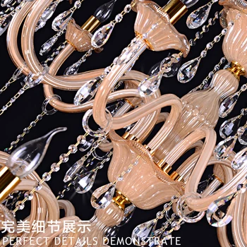 Gintaro kristalų liustra 30 modernaus dizaino šviestuvai tiekėjų cristal para blizgesio ranka pūstinis stiklas liustra candelabro