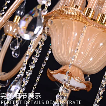 Gintaro kristalų liustra 30 modernaus dizaino šviestuvai tiekėjų cristal para blizgesio ranka pūstinis stiklas liustra candelabro