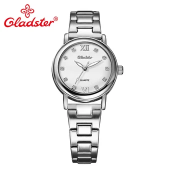 Gladster Prabangos Prekės Išskirtinį Moterų Kvarcinis Analoginis Žiūrėti Rose Aukso Sidabriškai Moterų Laikrodis Mados Atsitiktinis Lady Suknelė Laikrodį