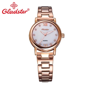 Gladster Prabangos Prekės Išskirtinį Moterų Kvarcinis Analoginis Žiūrėti Rose Aukso Sidabriškai Moterų Laikrodis Mados Atsitiktinis Lady Suknelė Laikrodį