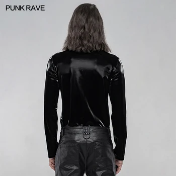 Gotikos Imitacija Ryklio odos Long Sleeve T-shirt Punk Rave WT-642TCM