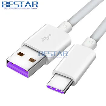 Greito Įkrovimo 5V 5A USB Tipo C 3.1 USB-C su USB 2.0 male vyrų Duomenų Įkrovimo Kabelis