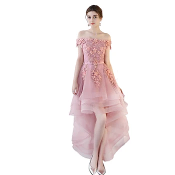 Grožio vakarinę Suknelę 2019 Rožinė Vestido de Noiva Gėlės Vakaro Suknelės Plius Dydžio Profesinės Užsakymą