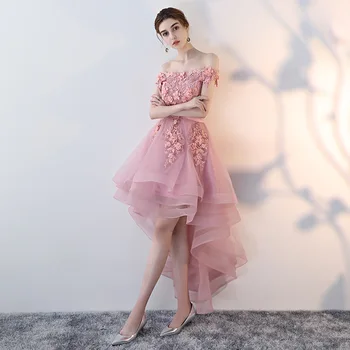 Grožio vakarinę Suknelę 2019 Rožinė Vestido de Noiva Gėlės Vakaro Suknelės Plius Dydžio Profesinės Užsakymą