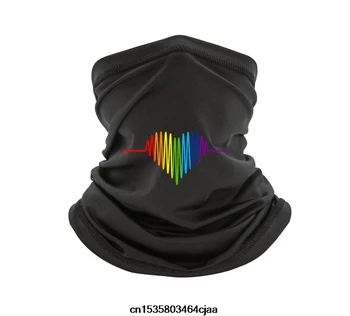 Gėjų Pulsas, Širdies Mens LGBT scarfPride Vaivorykštės Spalvų Viršų Tee Apranga, Drabužiai
