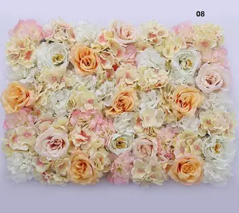 Gėlių sienos Šilko rožių ornamentu sienos šifravimo gėlių fone, dirbtinės gėlės creative vestuvių etape nemokamas pristatymas