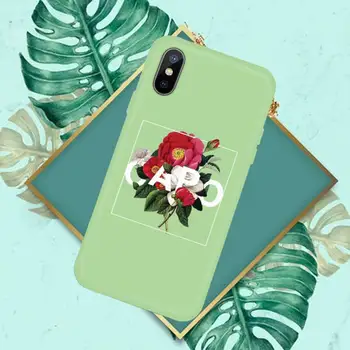 Gėlių tekstas meno Telefono dėklas Žalia Saldainiai Spalvų 