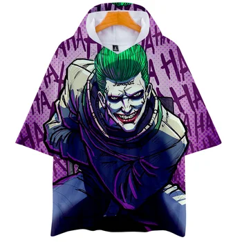 HAHA Joker 3D Atspausdintas Gobtuvu Marškinėliai Vyrams/Moterims Helovinas Kvailai Šypsotis Hoodie T-shirt Harajuku Streetwear Marškinėlius Tee Prekės Rūbai