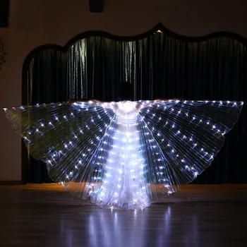 Hahalloween Kalėdų Moterims Pilvo Šokis-LED Angel Wings Drugelis Šokėja Kostiumai Rytų Garsiausių Veiklos Priedų