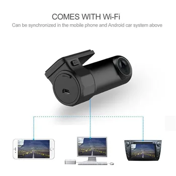 HD 1080P Wifi Mini Automobilių DVR Brūkšnys Kamera, Naktinio Matymo Kamera Vairavimo Diktofonas Skaitmeninis Registratorius, Vaizdo įrašymas