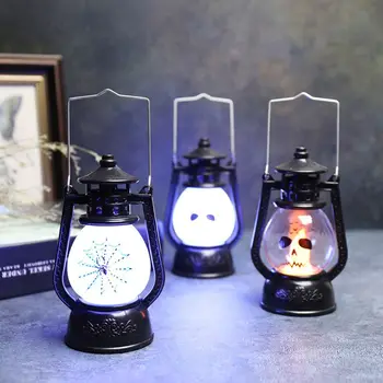 Helovinas Apdailos Derliaus Kabo LED Šviesos Lempos Nešiojamų Dvasios Voras naktinė lempa Haunted House Rekvizitai Šalies Prekių