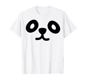 Helovinas Panda Bear Veido Kostiumas T-Shirt Naujokų Vasaros Cool Moterų Tee 