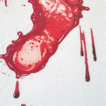 Helovinas Vonios kambarys Kilimų Raudonųjų Kraujo Kilimas Kruviną Pėdsaką Baisi, Ne Slydimo Kilimų Apdailos 3D Kraujo Spausdinimo Kambarį Pliušas