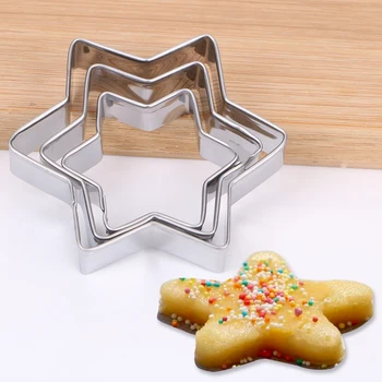 HILIFE Nerūdijančio Plieno Cookie Cutter Star Širdies Gėlių Cutter Kepimo Formos Kepimo Formų Sausainių 