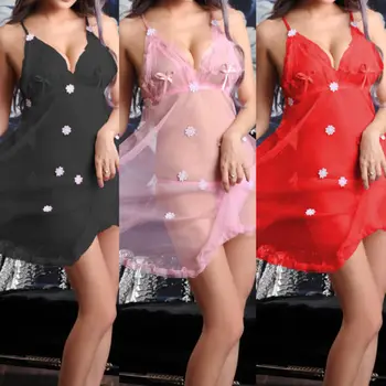Hirigin 2020 Porno Kraujavimas Iš Seksualių Moterų Nėrinių Lingerie Skaidrus Apatinis Trikotažas Karštas Egzotiškų Sleepwear Suknelė Gėlių Spausdinti Naktiniai Drabužiai Lytis