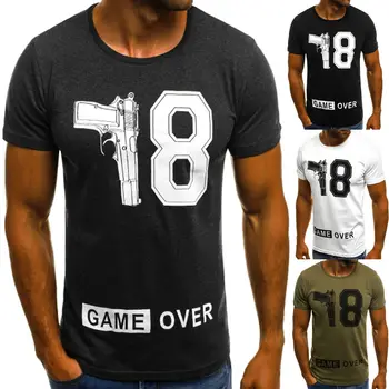 Hirigin Mados T Shirt Mens Žaidimas Per Atspausdintas Vyrų Streetwear Trumpomis Rankovėmis Vasarą Plonas Viršutinis Drabužių Basic Tee Apranga Vyrams Naujas