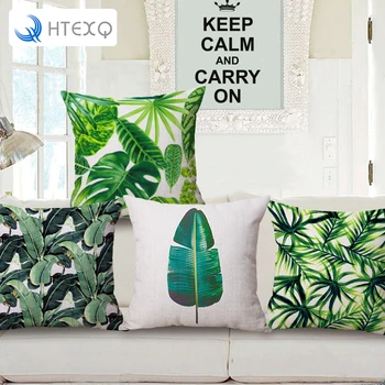 HTEXQ Prabanga undinėlė pobūdžio lino spausdinti aikštėje dekoratyvinių pagalvėlių apvalkalus 45cmx45cm aikštėje pagalvių užvalkalus