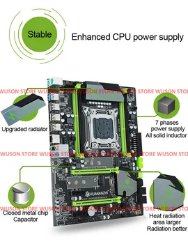 HUANAN V2.49 X79 motininė plokštė PROCESORIUS operatyvinė atmintis (RAM combo Xeon E5 2640 V2 CPU (2*4G)8G DDR3 RECC memorry visi geri išbandyti 2 metų garantija